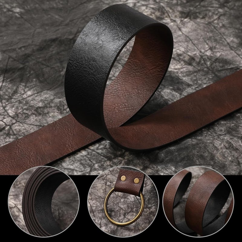 Berenlu Renaissance Belt, Durable Medieval Leather Belt, Viking Pirate Costume Belt for LARP, Ren Faire, Cosplay Accessories - Image 3